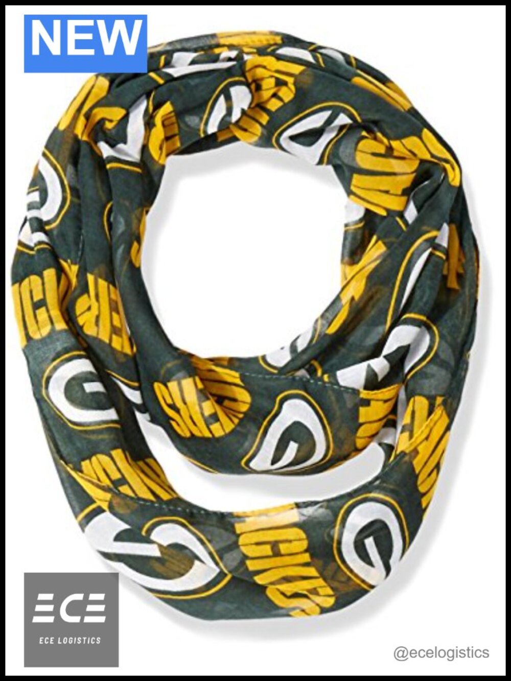 NFL Team Logo Infinity Scarf Polyester Fall Fashion Wrap
